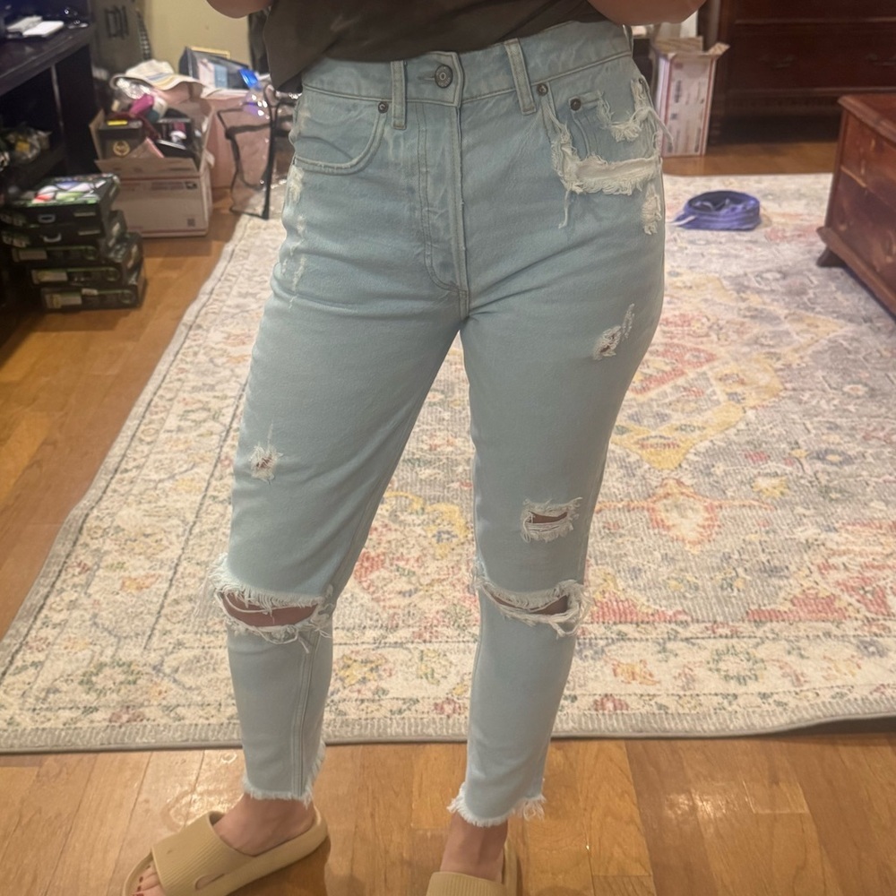boyish Light Blue Distressed Jeans